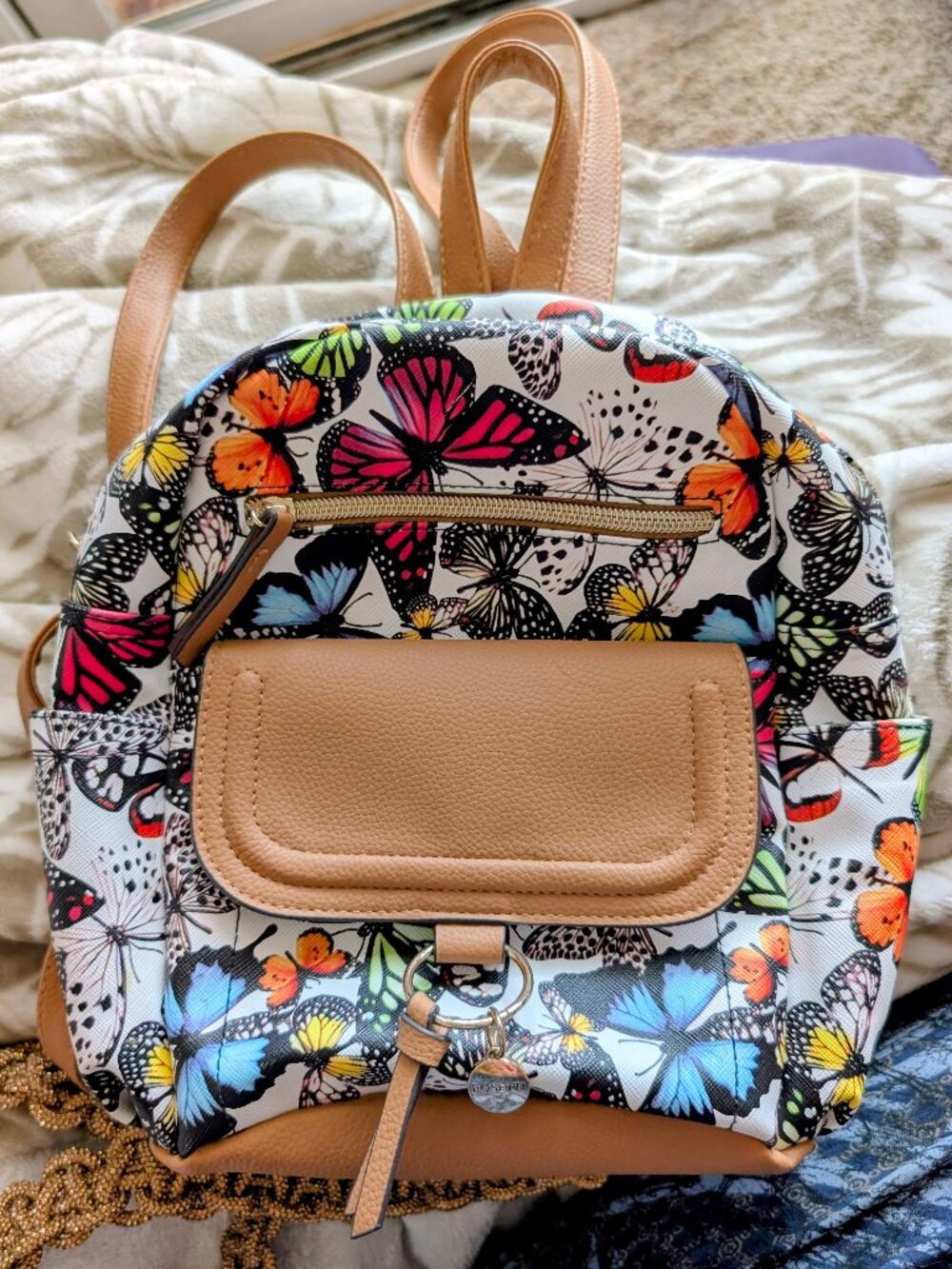 Adorable Colorful Butterfly Small Back Pack by Rosetti